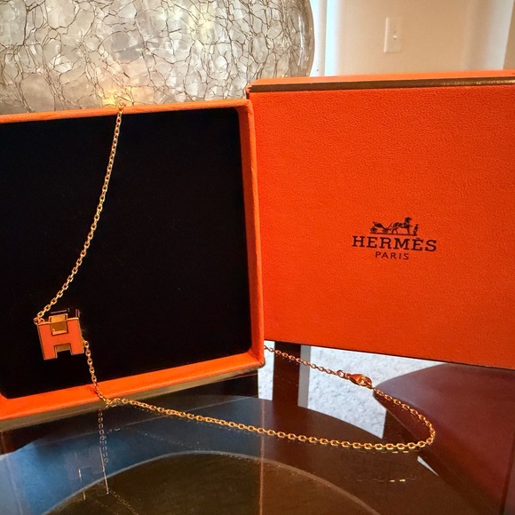 Authentic Cage d'h Hermes Pendant Necklace - Picture 3 of 10